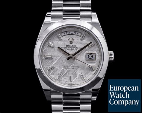 women's rolex meteorite dial|rolex day date platinum meteorite.